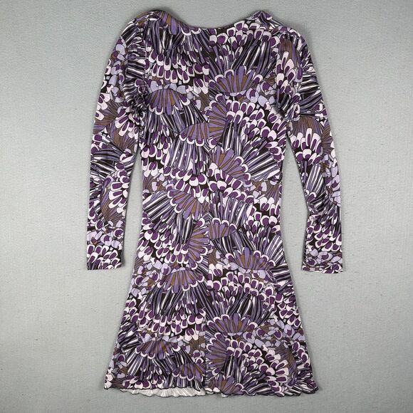 Vivian Shyu Floral Dress Women’s Small Purple Long Sleeve V Neck Midi - Picture 16 of 16